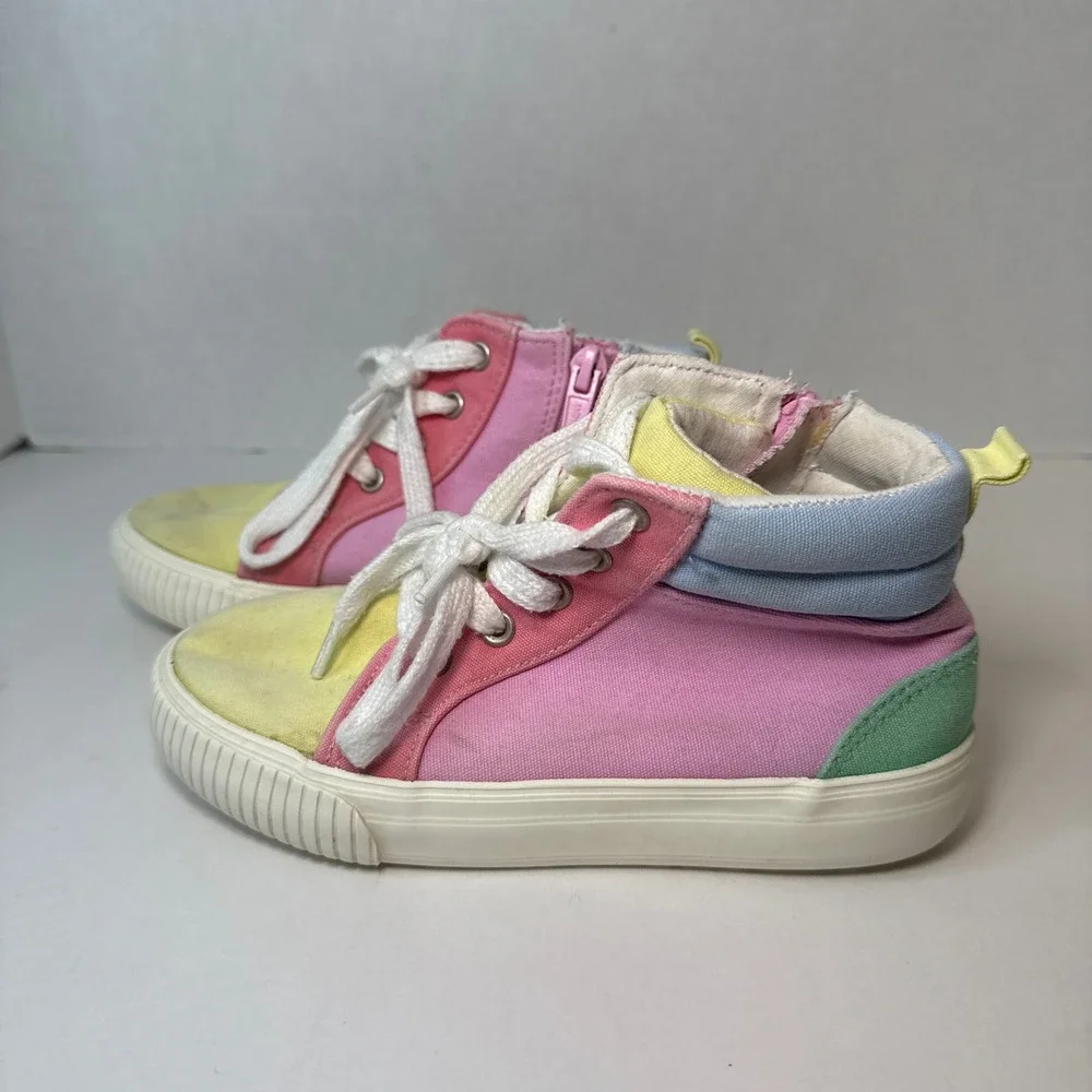 Cat & Jack Toddler Girls Nabi Colorblock Lace Up Zip Sneakers Pastel Size 12